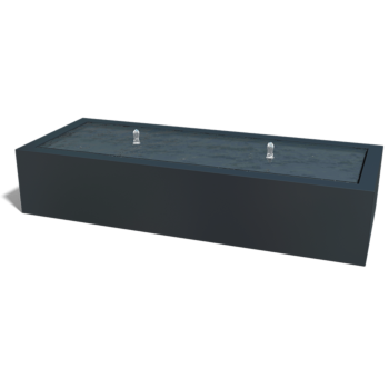 Aluminijasta fontana - Lyra - 200 x 80 x 40 cm - Druga RAL barva - Z LED osvetlitvijo