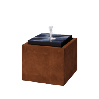 Corten jeklena fontana - Orin - 50 x 50 x 40 cm - Z LED osvetlitvijo