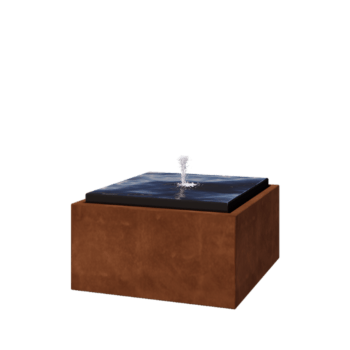 Corten jeklena fontana - Orin - 80 x 80 x 40 cm - Z LED osvetlitvijo
