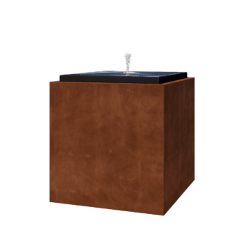 Corten jeklena fontana - Orin - 80 x 80 x 80 cm - Z LED osvetlitvijo
