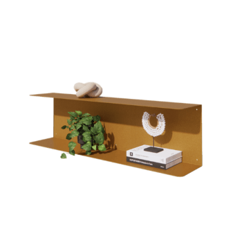 Jeklena stenska polica - C-oblika - 100 x 20 x 28 cm - Gold