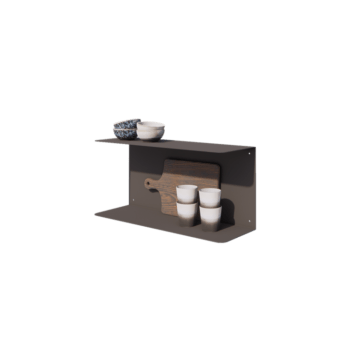 Jeklena stenska polica - C-oblika - 60 x 20 x 28 cm - RAL7016 mat (antracitno siva)