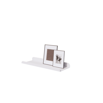 Jeklena stenska polica - U-oblika - 60 x 20 x 5 cm - RAL9010 mat (bela)