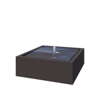 Aluminijasta fontana - Lyra - 120 x 120 x 40 cm - RAL7016 mat (antracitno siva) - Z LED osvetlitvijo