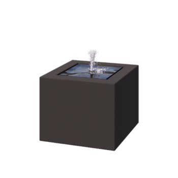 Aluminijasta fontana - Lyra - 50 x 50 x 40 cm - RAL7016 mat (antracitno siva) - Z LED osvetlitvijo