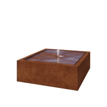Corten jeklena fontana - Lyra - 120 x 120 x 40 cm - Brez LED-osvetlitve