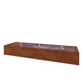 Corten jeklena fontana - Lyra - 300 x 80 x 40 cm - Brez LED-osvetlitve