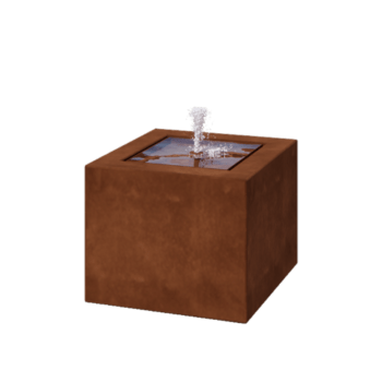 Corten jeklena fontana - Lyra - 50 x 50 x 40 cm - Brez LED-osvetlitve