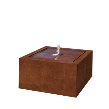 Corten jeklena fontana - Lyra - 80 x 80 x 40 cm - Z LED osvetlitvijo