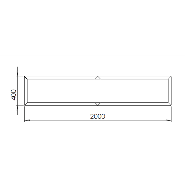 Korito za rože iz jekla corten Texas xxl 200 x 40 cm