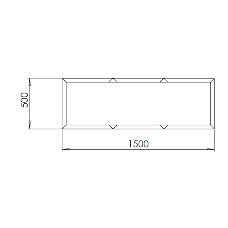 Korito za rože iz jekla corten Texas xxl 150 x 50 cm
