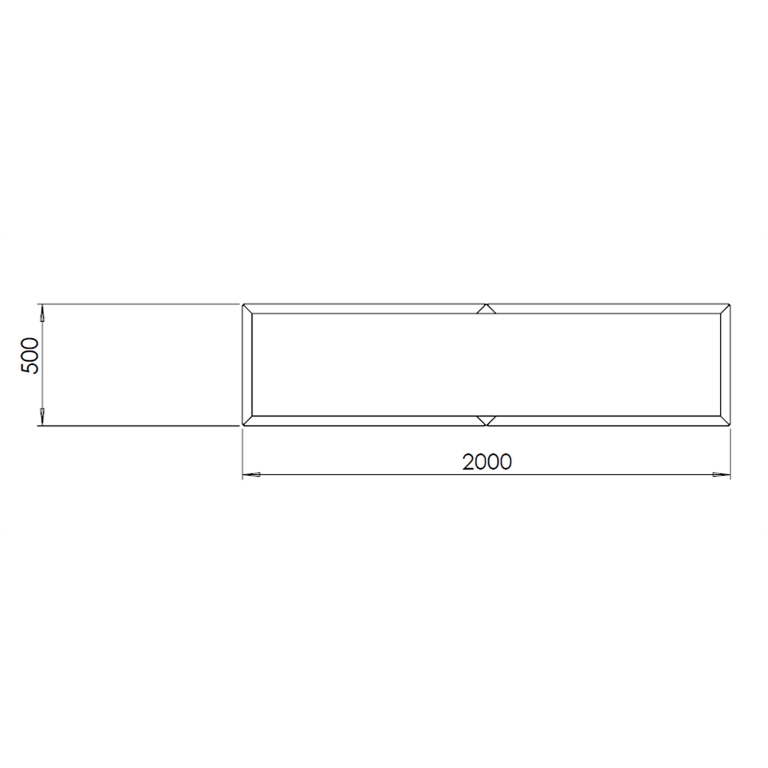Korito za rože iz jekla corten Texas xxl 200 x 50 cm