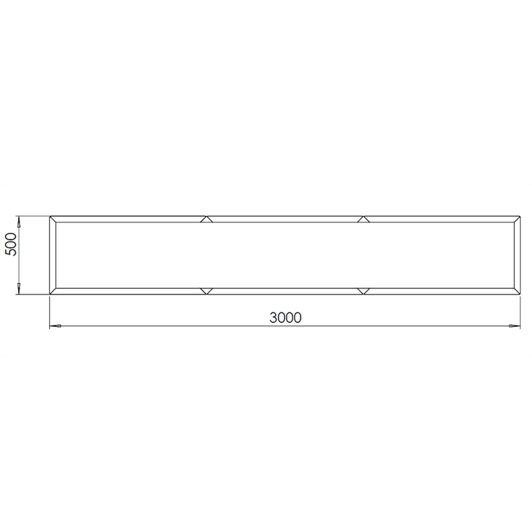 Korito za rože iz jekla corten Texas xxl 300 x 50 cm