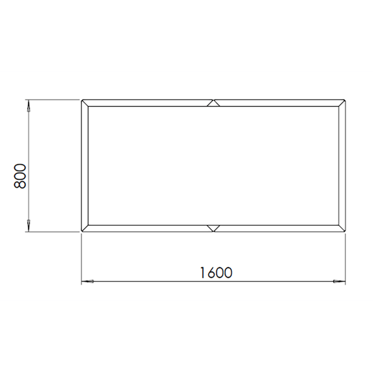 Korito za rože iz prašno barvanega jekla Texas xxl 160 x 80 cm