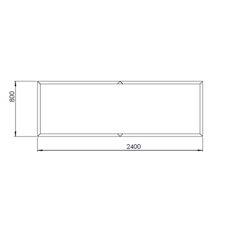 Korito za rože iz jekla corten Texas xxl 240 x 80 cm