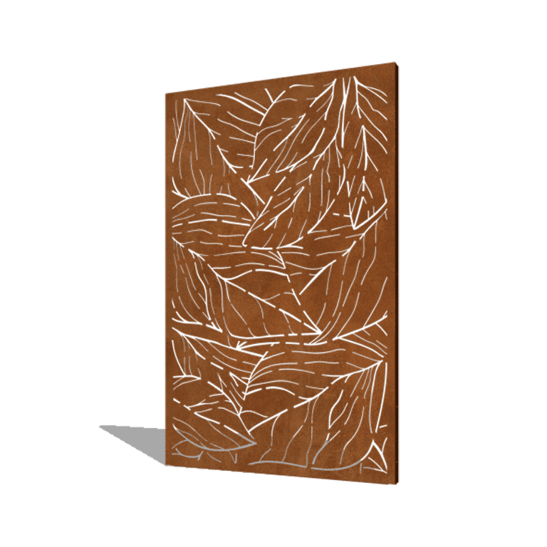 Vrtna plošča iz jekla corten listi 120 x 6 x 190 cm