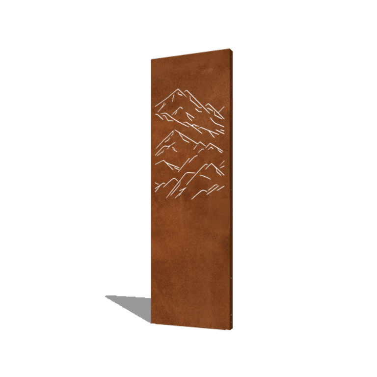 Vrtna plošča iz jekla corten gore sestava 1 60 x 6 x 190 cm