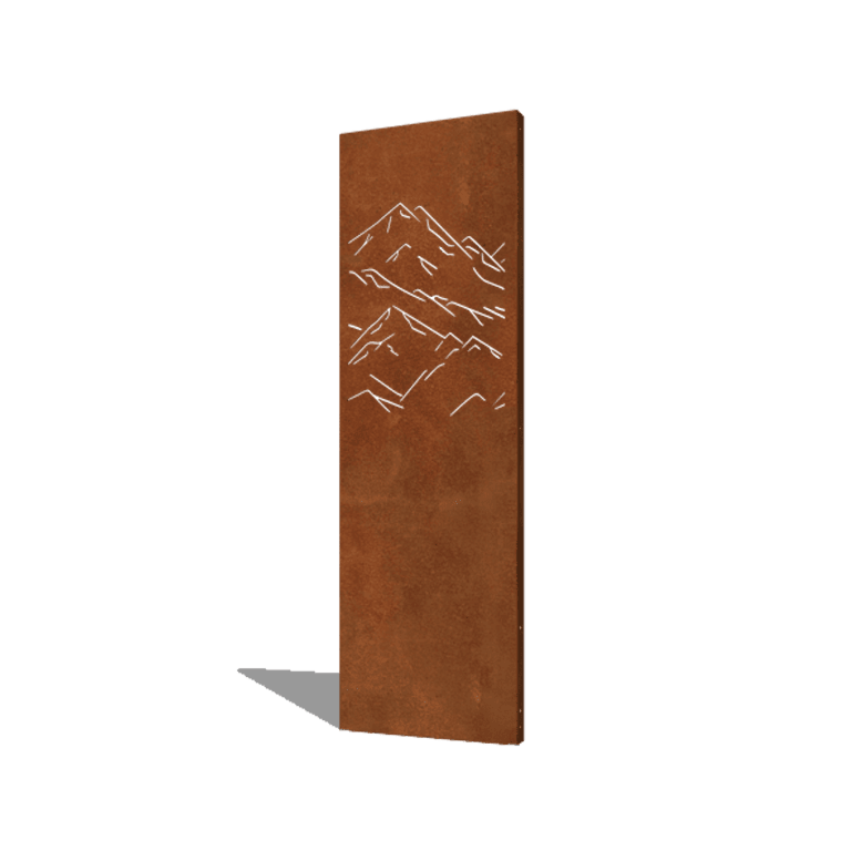 Vrtna plošča iz jekla corten gore sestava 3 60 x 6 x 190 cm