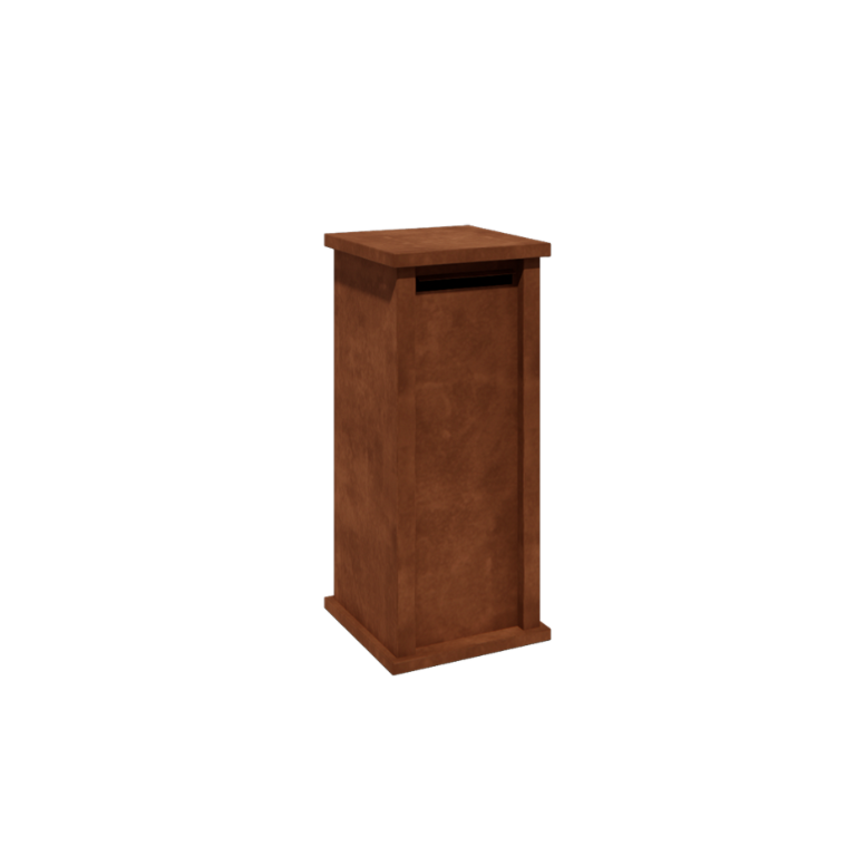 Corten jekleni poštni nabiralnik - Arizona S - 40 x 40 x 100 cm