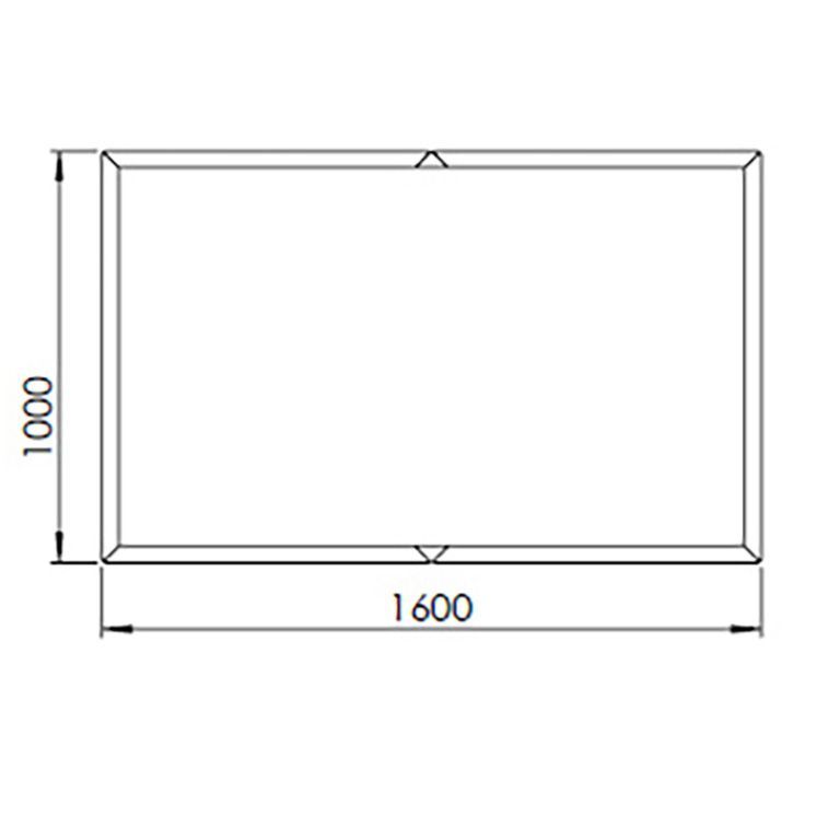 Korito za rože iz prašno barvanega jekla Texas xxl 160 x 100 cm