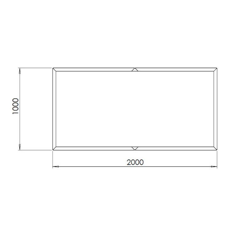 Korito za rože iz prašno barvanega jekla Texas xxl 200 x 100 cm