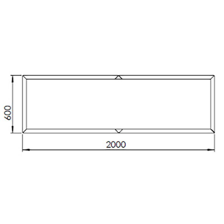 Korito za rože iz jekla corten Texas xxl 200 x 60 cm