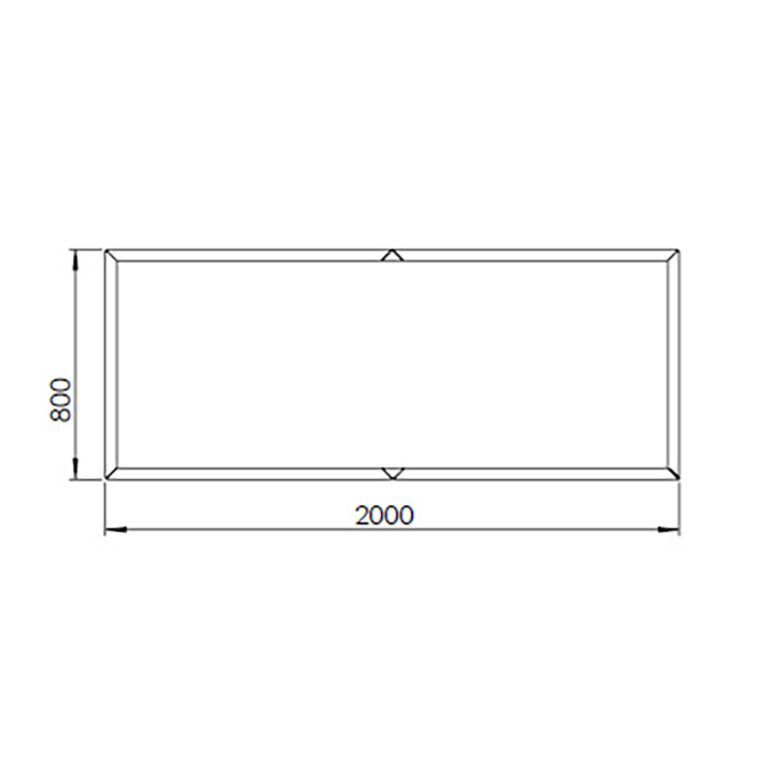 Korito za rože iz prašno barvanega jekla Texas xxl 200 x 80 cm