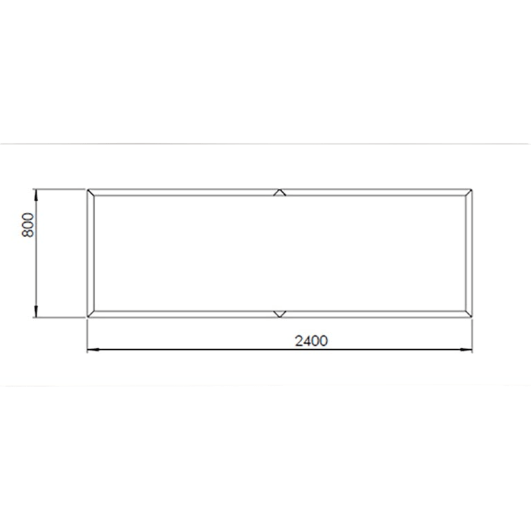 Korito za rože iz prašno barvanega jekla Texas xxl 240 x 80 cm