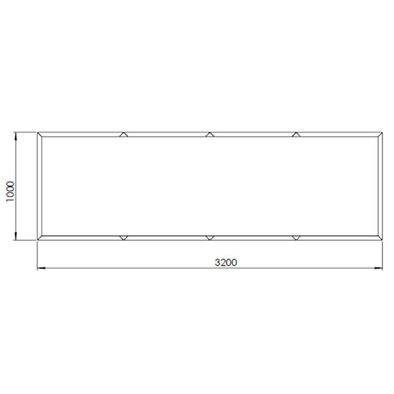 Korito za rože iz prašno barvanega jekla Texas xxl 320 x 120 cm