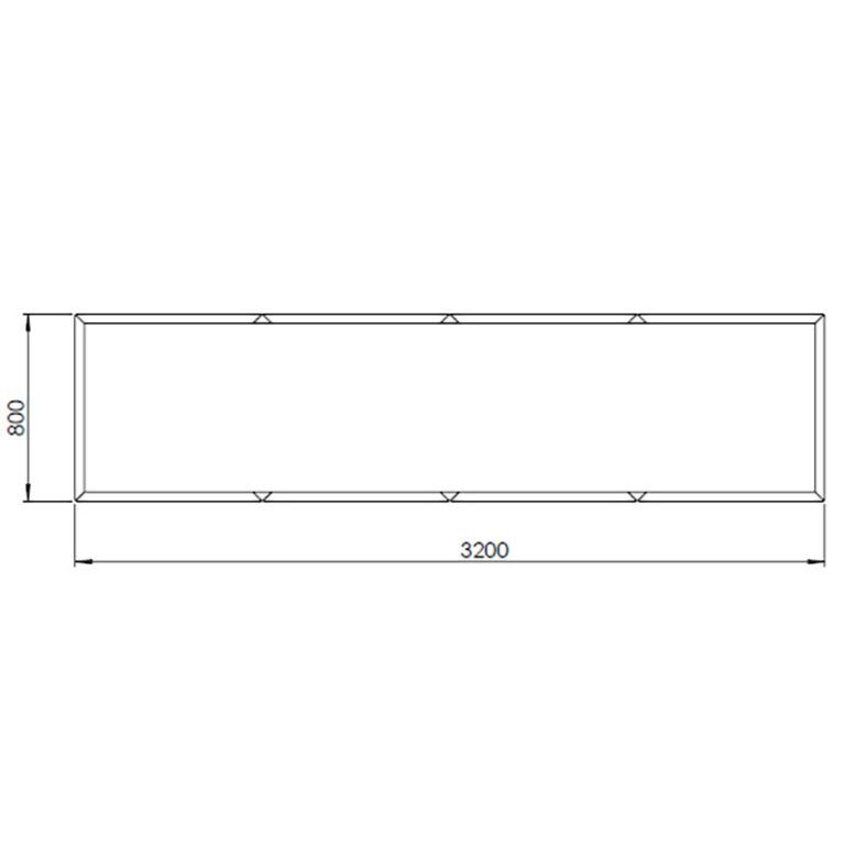 Korito za rože iz jekla corten Texas xxl 320 x 80 cm