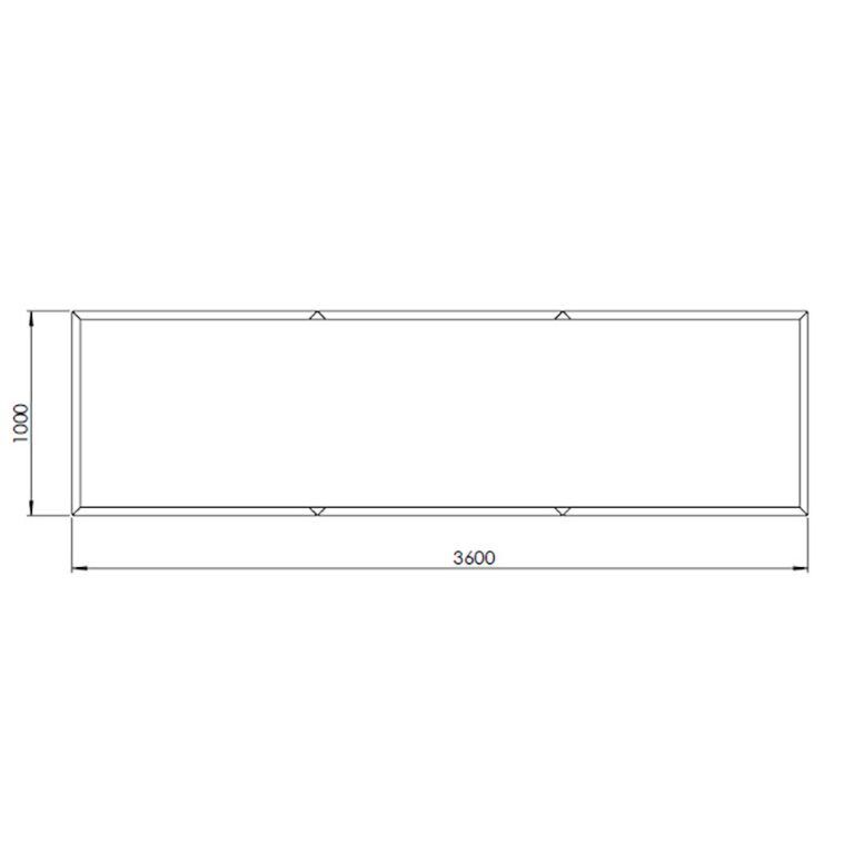 Korito za rože iz jekla corten Texas xxl 360 x 100 cm