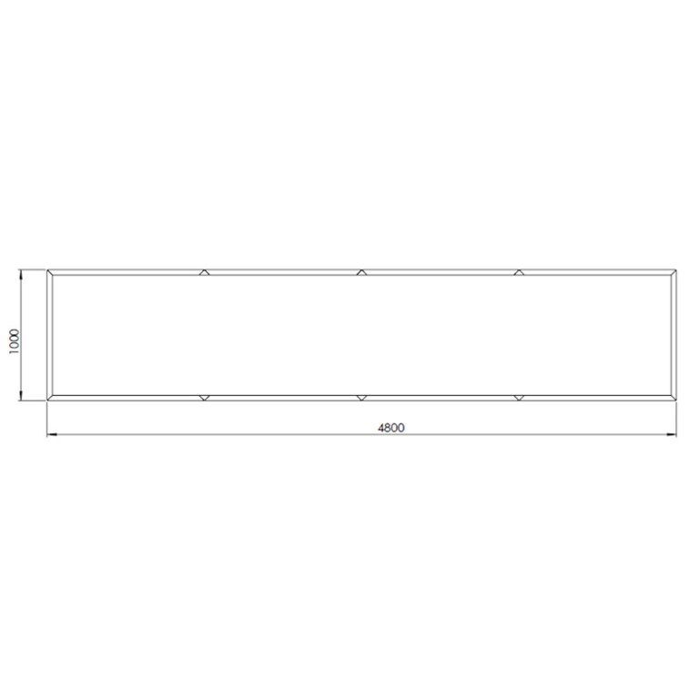 Korito za rože iz jekla corten Texas xxl 480 x 100 cm