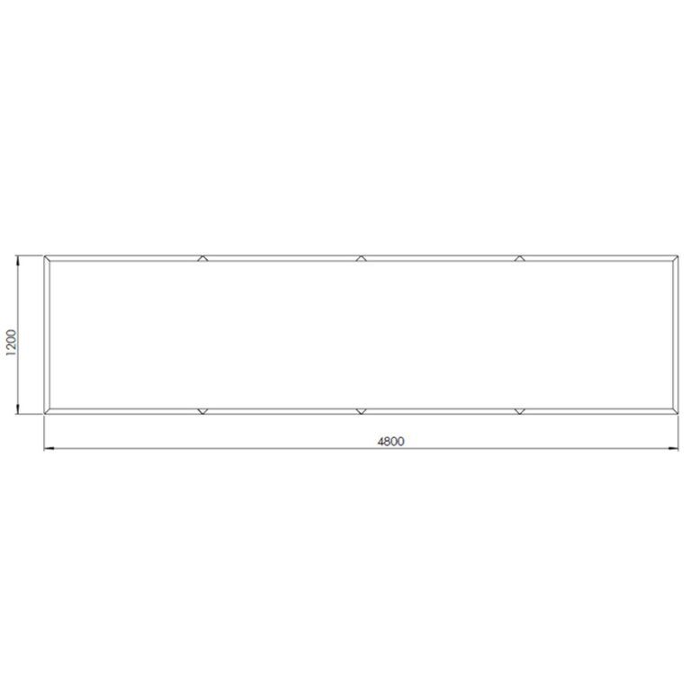 Korito za rože iz prašno barvanega jekla Texas xxl 480 x 120 cm