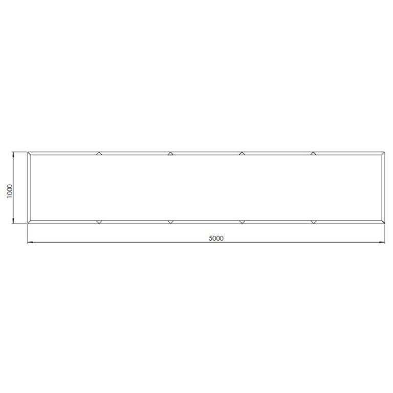 Korito za rože iz jekla corten Texas xxl 500 x 100 cm