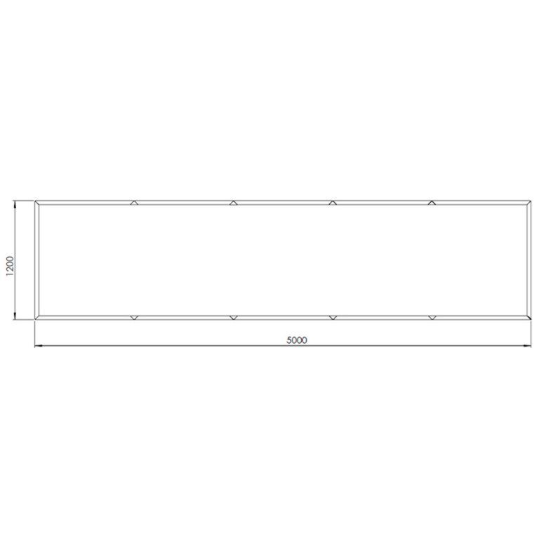 Korito za rože iz prašno barvanega jekla Texas xxl 500 x 120 cm