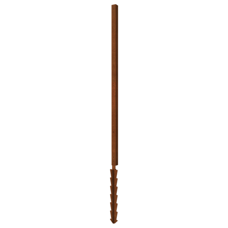 Stojalo iz jekla corten podporni zatič kotiček s 190 x 6 x 6 cm