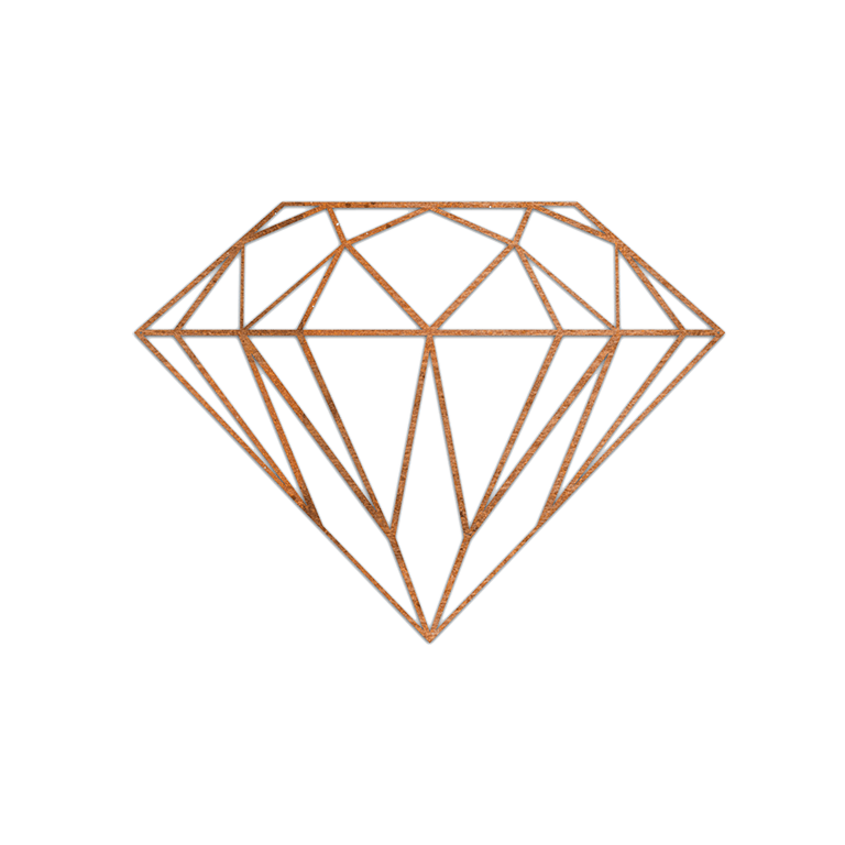 Stenska dekoracija iz jekla corten Diamant *OP=OP