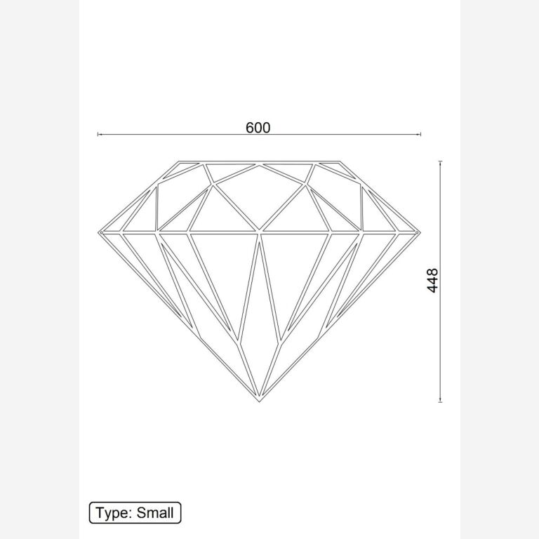 Stenska dekoracija iz jekla corten Diamant *OP=OP