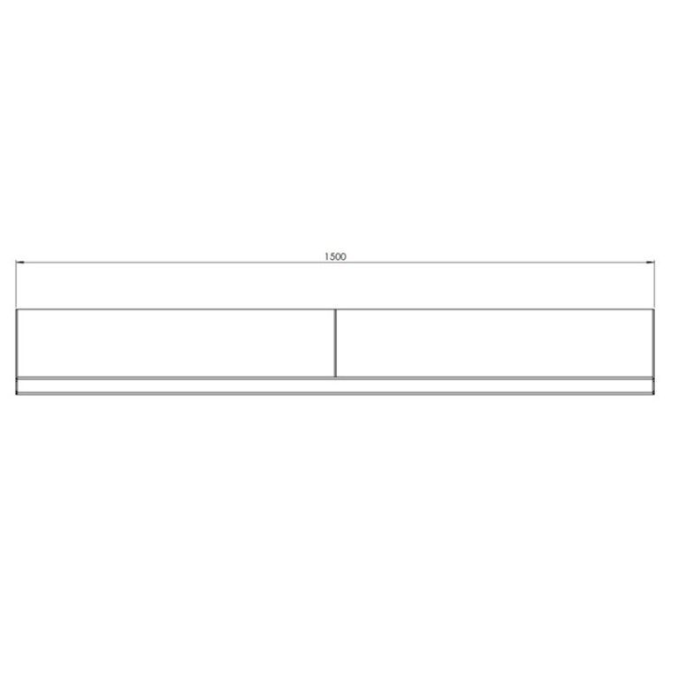 Škarpa iz jekla corten ravno 150 cm (višina 50 cm)