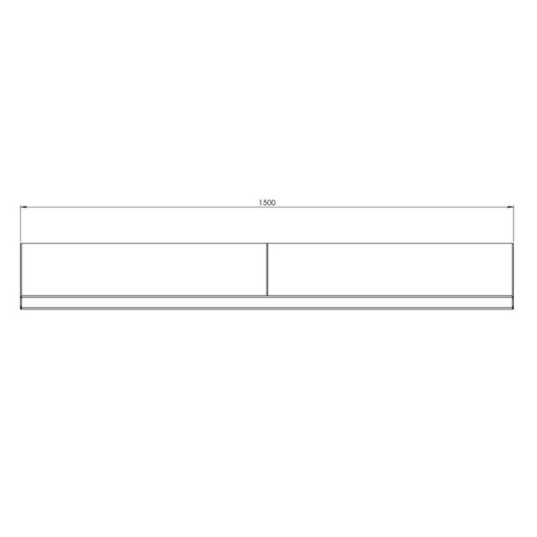 Škarpa iz jekla corten ravno 150 cm (višina 30 cm)