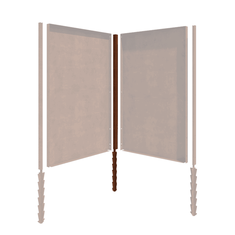 Stojalo iz jekla corten podporni zatič kotiček s 190 x 6 x 6 cm