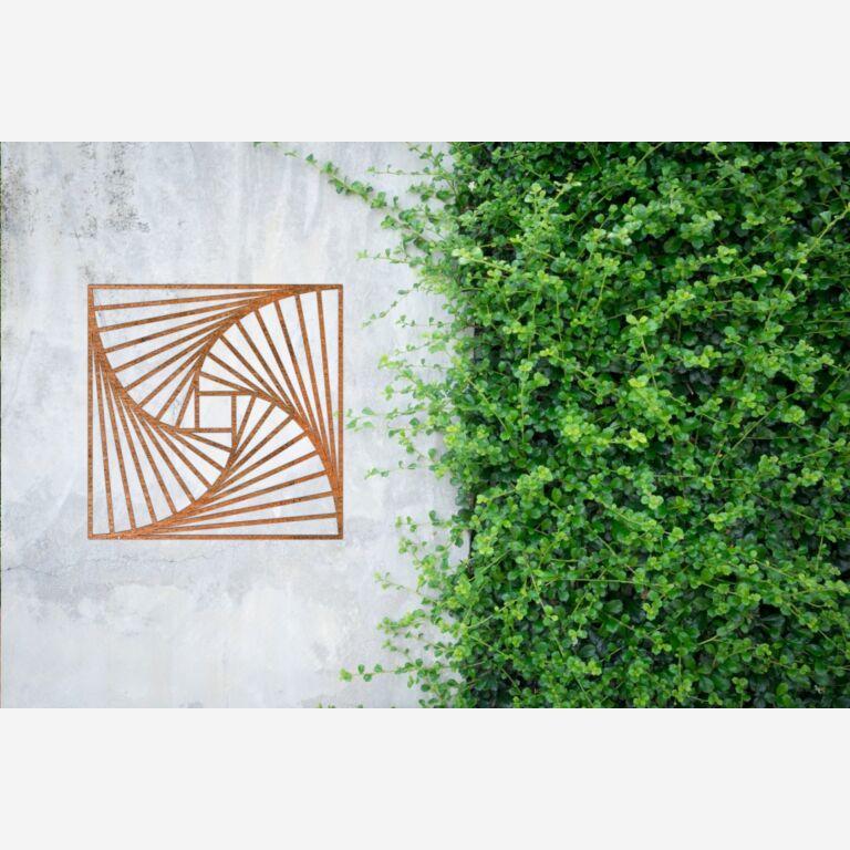 Stenska dekoracija iz jekla corten Geometrijske oblike 3.0