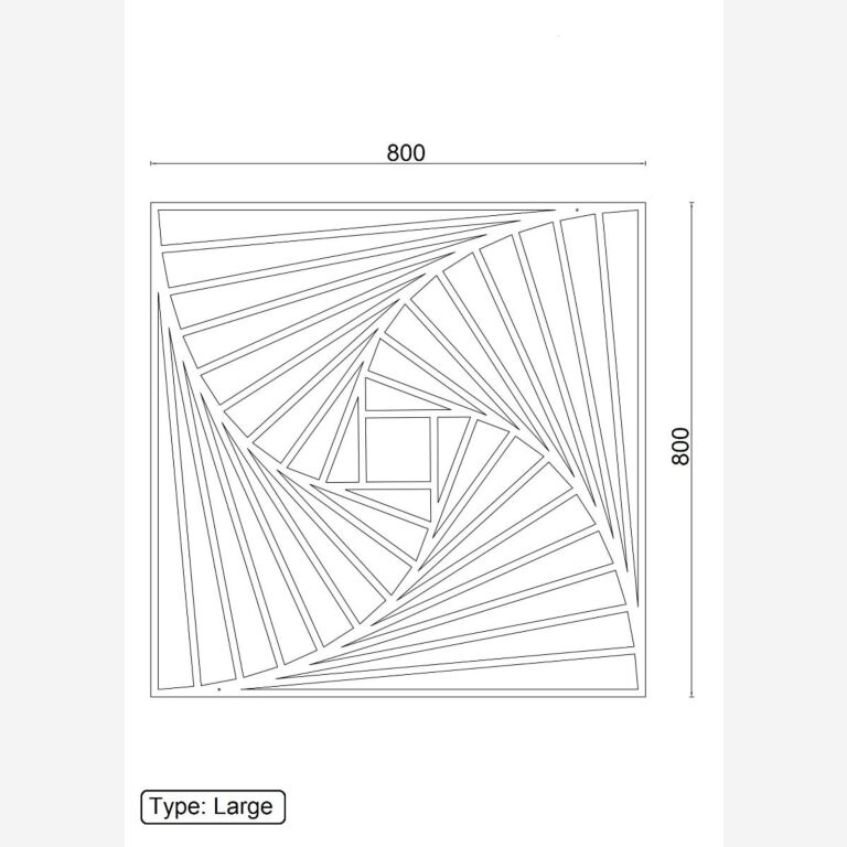 Stenska dekoracija iz jekla corten Geometrijske oblike 3.0