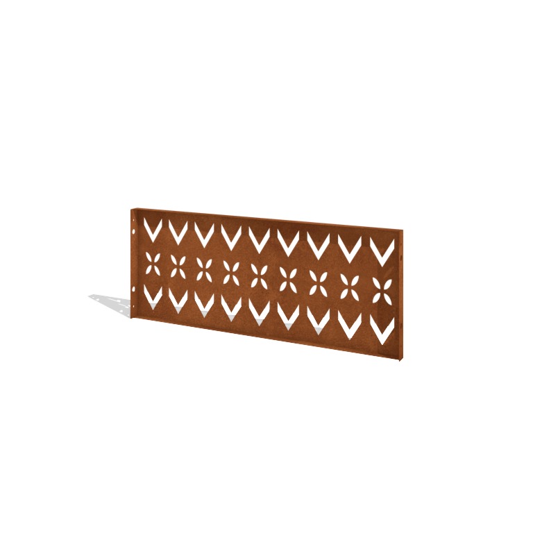 Vrtna ograja iz jekla corten H ploščo V 120 x 47,5 cm