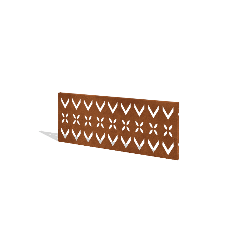 Vrtna ograja iz jekla corten H ploščo V 120 x 47,5 cm