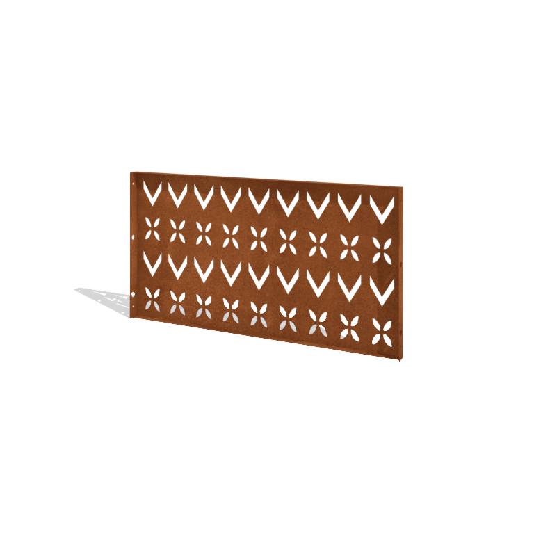 Vrtna ograja iz jekla corten H ploščo V 120 x 63,3 cm