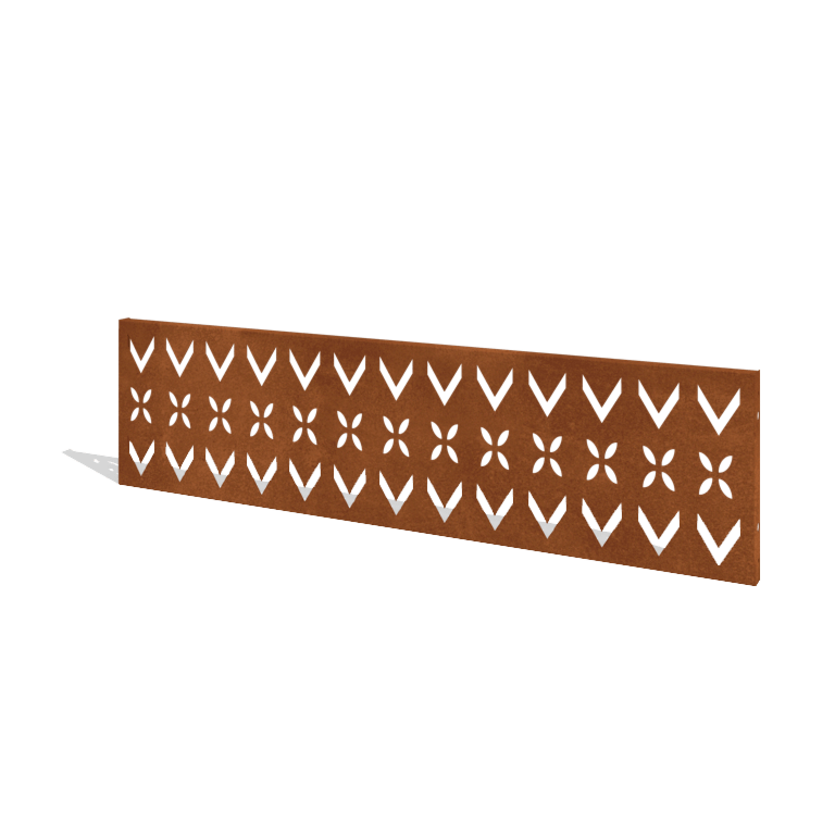 Vrtna ograja iz jekla corten H ploščo V 180 x 47,5 cm