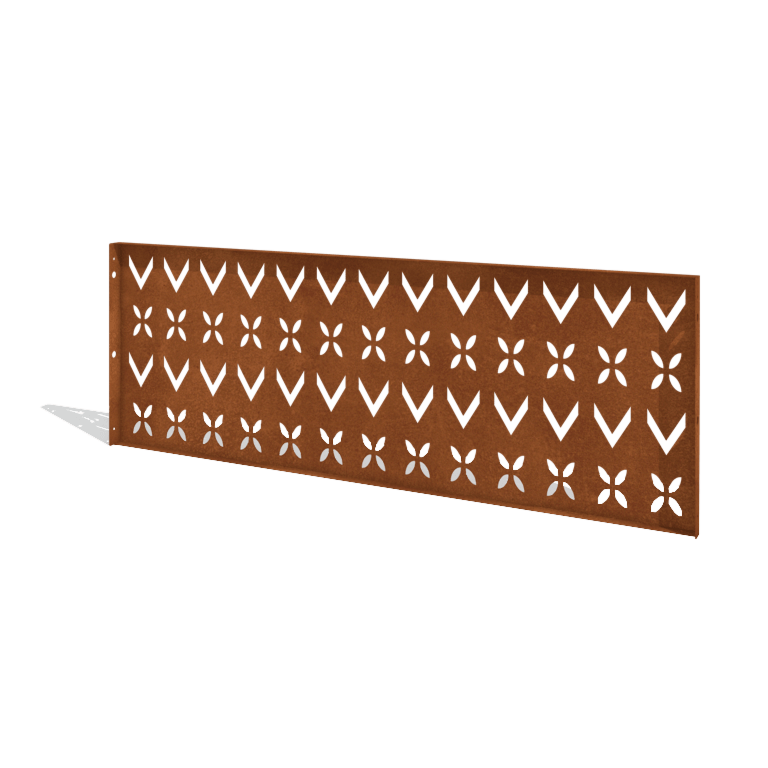 Vrtna ograja iz jekla corten H ploščo V 180 x 63,3 cm