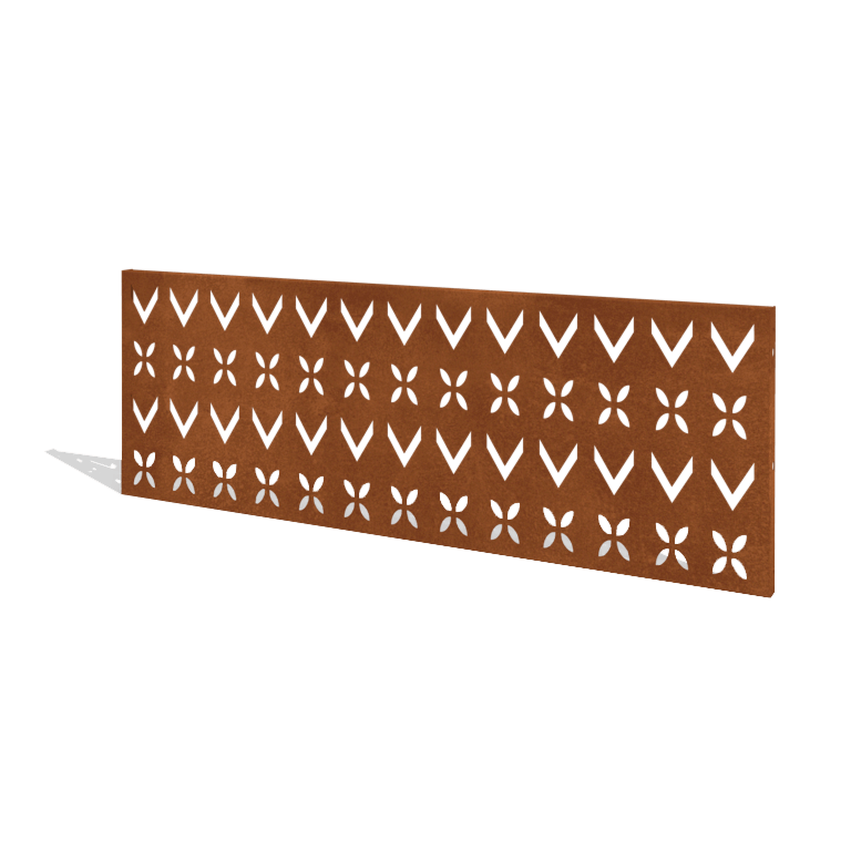 Vrtna ograja iz jekla corten H ploščo V 180 x 63,3 cm