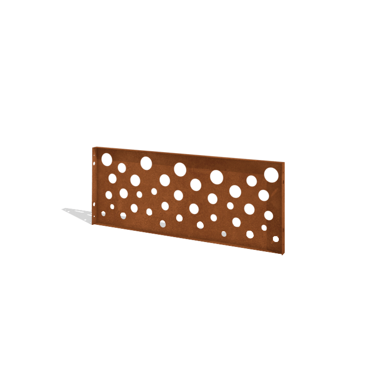 Vrtna ograja iz jekla corten H ploščo B 120 x 47,5 cm